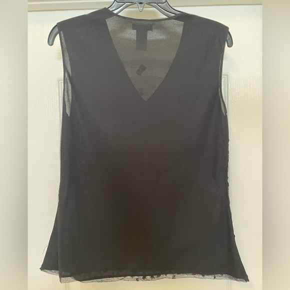 Worthington sleeveless tank top v neck size Large- black with silver sequins NWT - Picture 4 of 6